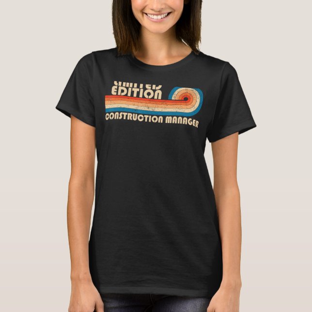 T-shirt GESTIONNAIRE DE CONSTRUCTION Funny Titre de l'empl (Devant)