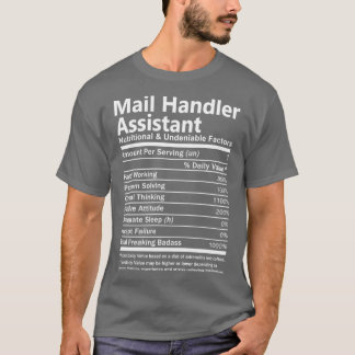 T-shirt Gestionnaire de courrier Assistant nutritionnel et