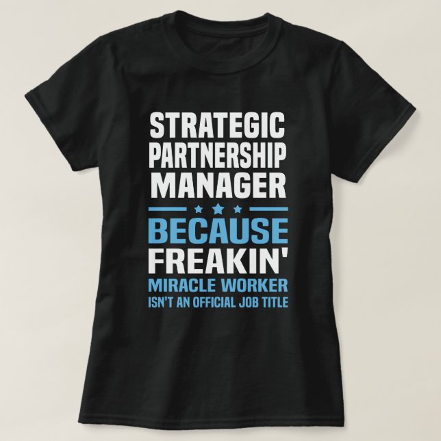 T-shirt Gestionnaire de partenariats stratégiques (Design devant)