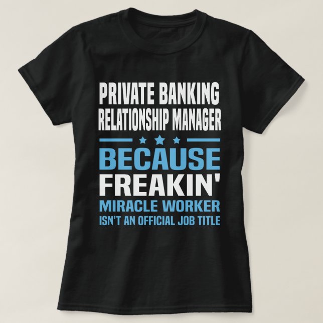 T-shirt Gestionnaire de relations bancaires privées (Design devant)