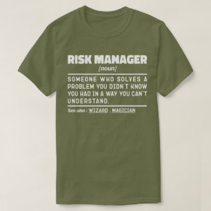 T-shirt Gestionnaire de risques Noun Cool de gestion de pr