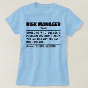T-shirt Gestionnaire de risques Noun Cool de gestion de pr