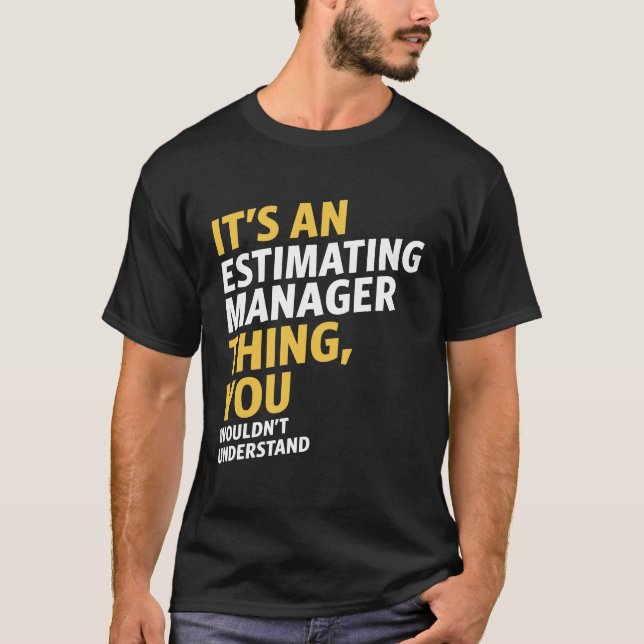 T-shirt Gestionnaire d'estimation (Devant)