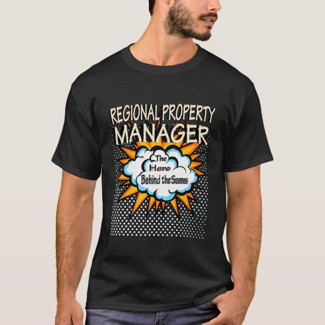 T-shirt Gestionnaire régional de propriété - Drôle de héro (Devant)