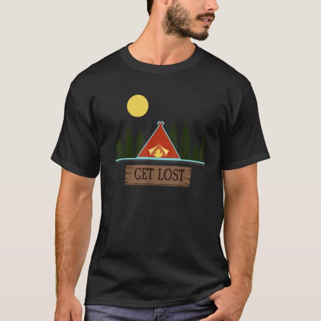 T-shirt Get lost  Camping (Devant)