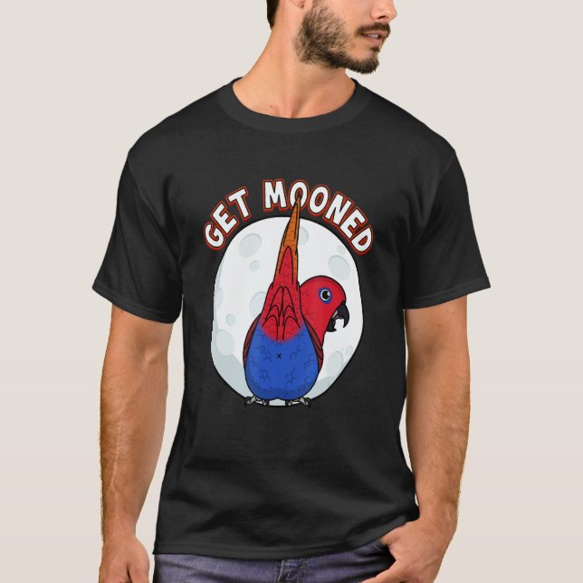 T-shirt Get Mooned I Parrot Underfluffies I Female Eclectu (Devant)