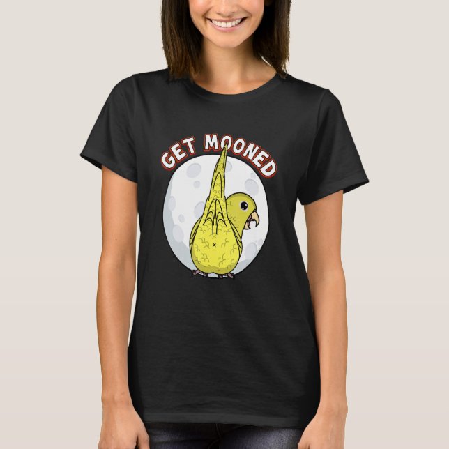 T-shirt Get Mooned I Parrot Underfluffies I Yellow Parrotl (Devant)