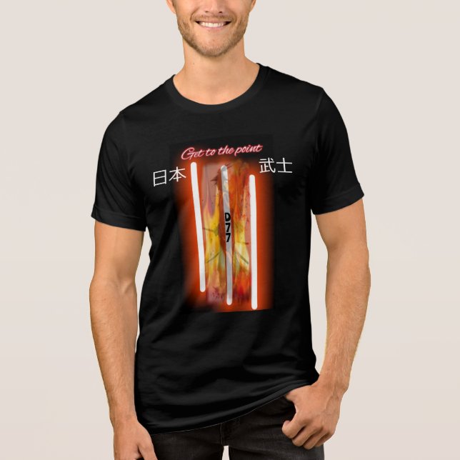 T-Shirt get to the point Japanese style  Tri-Blend Shirt (Front)
