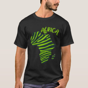 T-shirt GGT Zebra Green Striped Continent Afrique repoussa