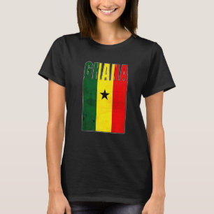 T-shirt Ghana Drapeau Art Afrique Pays Rétro Vintage Grung