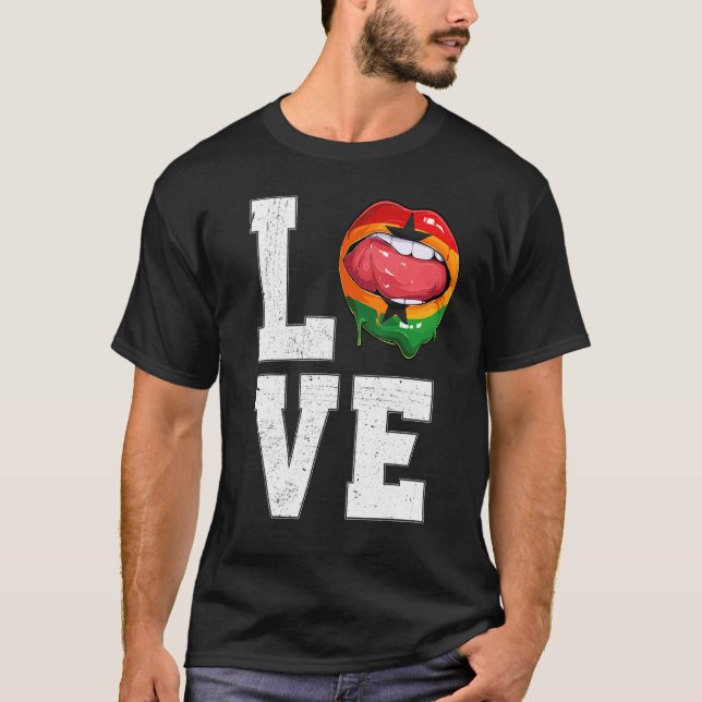 T-shirt Ghana Flag Football Fan Love Ghanaian (Devant)