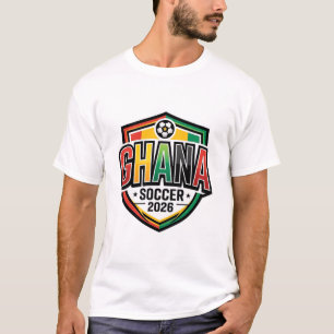 T-shirt Ghana Football 2026 Football Gras Pays Typographie