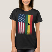 Ghana Ghanéen États-Unis Drapeaux Fiers États-Unis