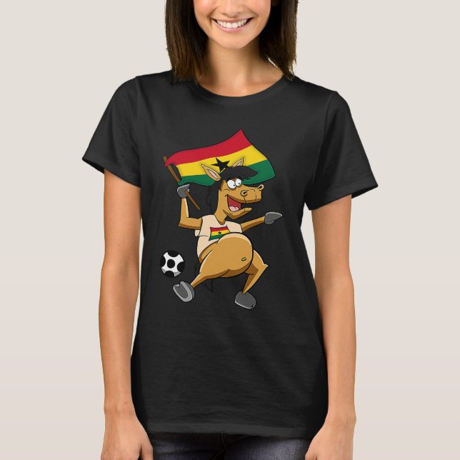 T-shirt Ghana Horse Fan (Devant)