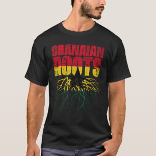 T-shirt Ghana Racines Patrimoine du Ghana Drapeau