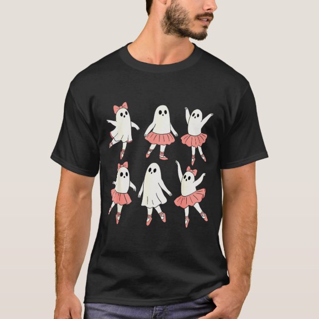 T-shirt Ghost Ballerina Ballet Dance Teacher Halloween Cos (Devant)