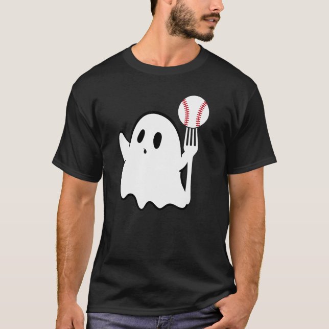 T-shirt Ghost Forkball Baseball Pitch Fork Ball K Strikeou (Devant)