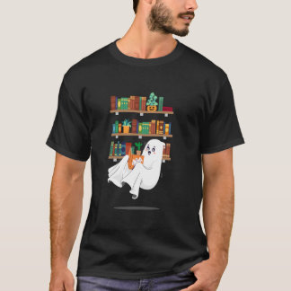 T-shirt Ghost Lecture Livre Librarian Bookworm Professeur 