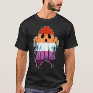 T-shirt Ghost Lesbian Ghost Lgbt Halloween Ghost Lgbtq Les