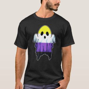 T-shirt Ghost Lgbt non binaire mignon Ghost Halloween Ghos