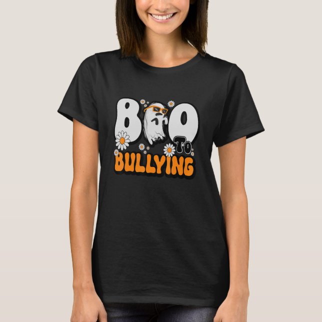 T-shirt Ghost orange Anti Bulling journée d'unité Boo to b (Devant)
