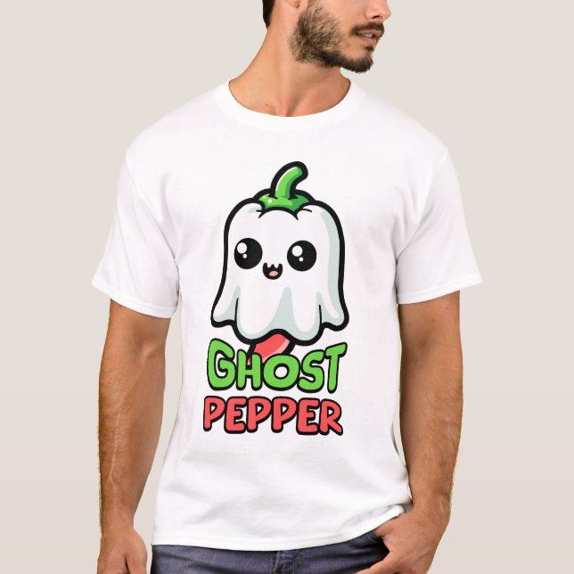 T-shirt Ghost Pepper ! Cute Pepper Pun Hot! (Devant)