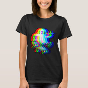 T-shirt Ghost Trippy Vaporwave Halloween Techno Rave Edm