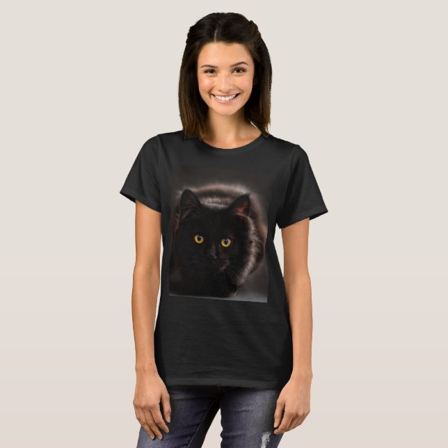 T-shirt "Giant Black Cat" (Devant entier)