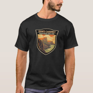 T-shirt Giants Causeway Irlande du Nord Badge Vi