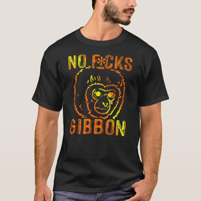 T-shirt Gibbon Ape Monkey Funny (Devant)