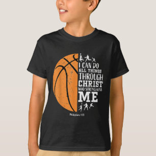 T-shirt Gif Basket-ball chrétien pour hommes garçons enfan