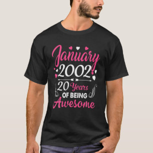 T-shirt Gif d'anniversaire 20 ans réalisé en janvier 2002