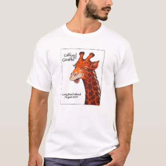 T-shirt Gifford la girafe avec l'arrière - plan blanc