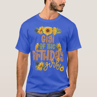 T-shirt Gigi Birthday Girl Sunflower Anniversaire Thème