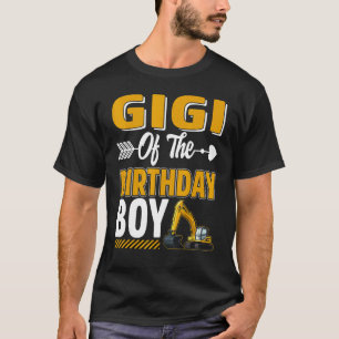 T-shirt Gigi De L'Anniversaire Boy Construction Camion Exc