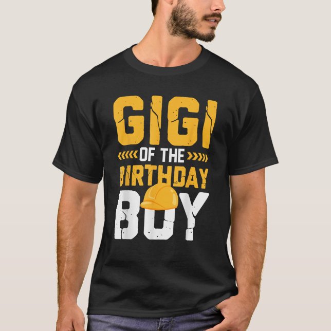 T-shirt Gigi de l'Anniversaire Boy Construction Matching F (Devant)