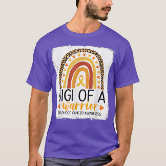 T-shirt Gigi D'Un Guerrier Empreinte de léopard Du Cancer 