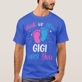T-shirt Gigi Rose Ou Bleu Vous Aime Genre Révéler Baby Sho