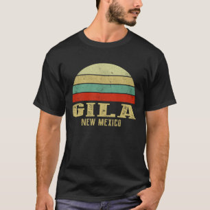 T-shirt GILA NOUVEAU-MEXIQUE Vintage Rétro Coucher de sole