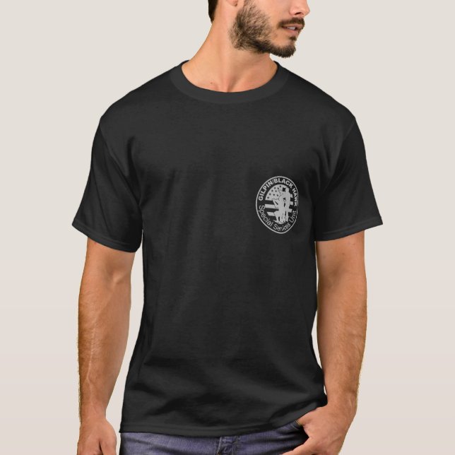 T-shirt Gilpin des hommes/chemise noire de COUP de faucon (Devant)