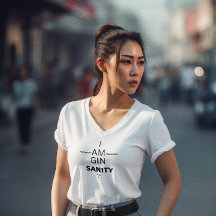 T-shirt Gin Sanity Ladies V Neck