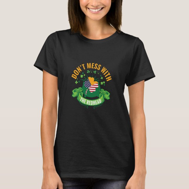 T-shirt Ginger Beard Redhead Irish Bearded St Patricks Day (Devant)