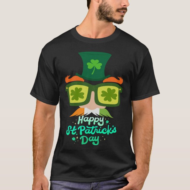 T-shirt Ginger Beard St Patrick s Day Green Irish Shamrock (Devant)