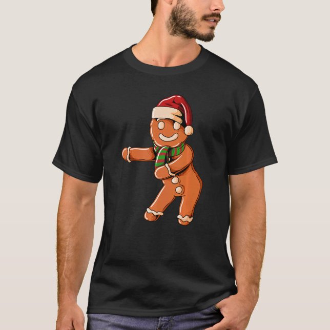 T-shirt Ginger Bread with Christmashat Floss Dance on Chri (Devant)