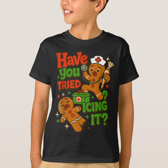 T-shirt Gingerbread Have You Tried Icing It Funny Christma (Devant)