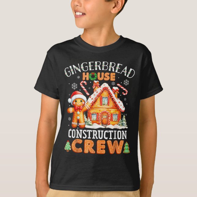 T-shirt Gingerbread House Construction Crew Decorating Bak (Devant)