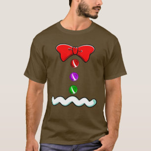T-shirt Gingerbread Man Costume Novelty Christmas Men Wome