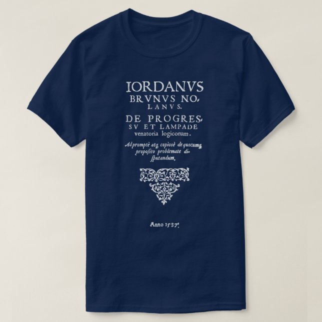 T-shirt Giordano philosophe italien libre penseur (Design devant)
