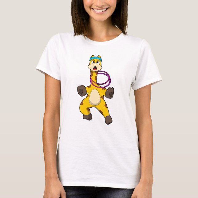 T-shirt Girafe à Fitness avec anneau à aile (Devant)
