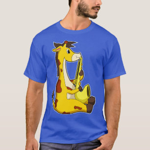 T-shirt Girafe à Musique avec saxophone